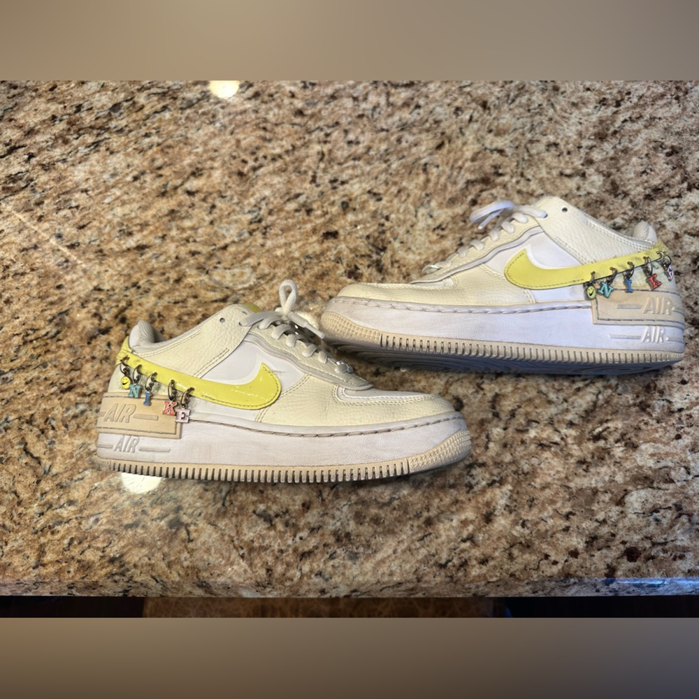 Nike Women's Shoes Air Force 1 Shadow SE Pale Ivory Light Zitron